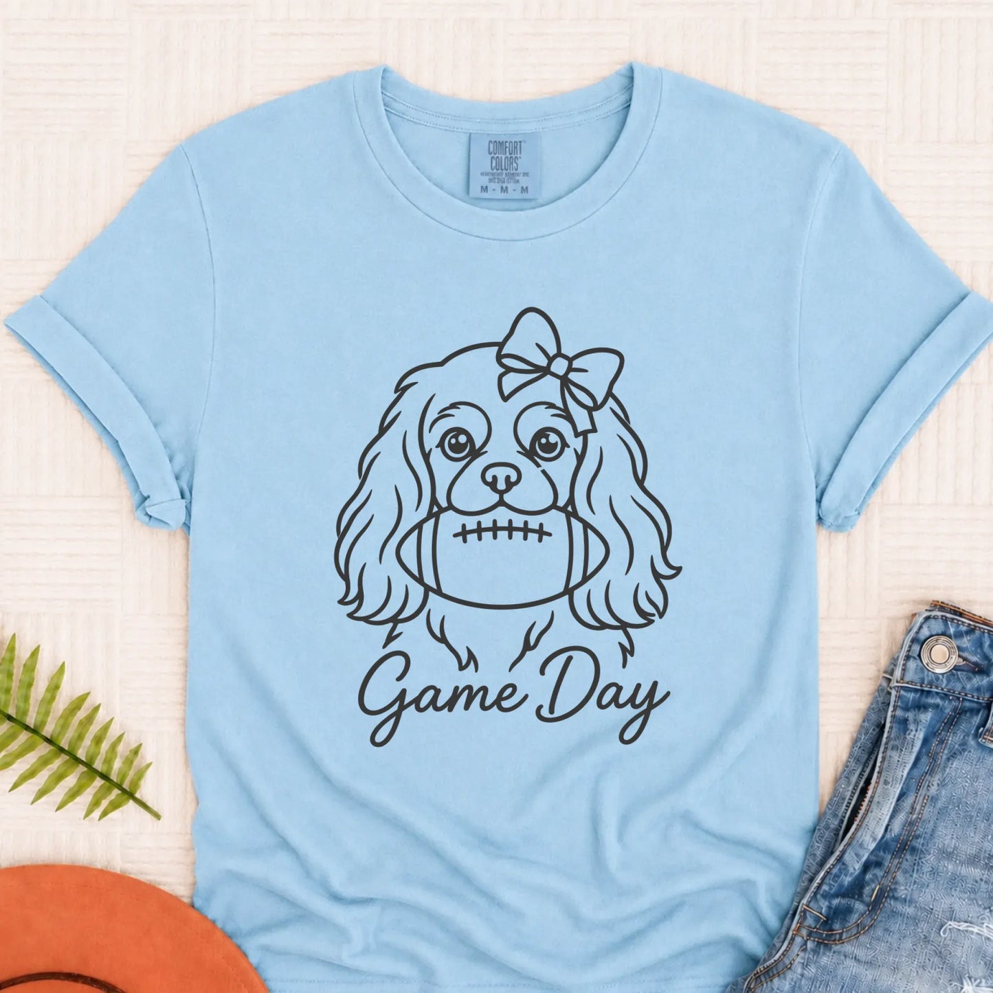 Cavalier Game Day Minimalist Unisex Tshirt Chambray