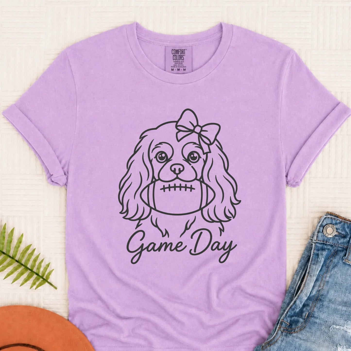 Cavalier Game Day Minimalist Unisex Tshirt Orchid