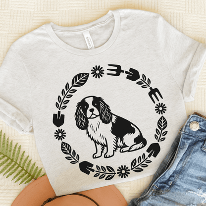 Cavalier Gardening Gardener Unisex Tshirt Ash