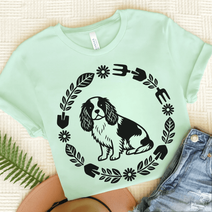 Cavalier Gardening Gardener Unisex Tshirt Heather Mint