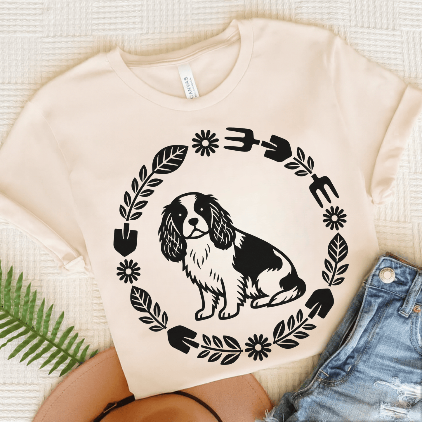 Cavalier Gardening Gardener Unisex Tshirt Natural