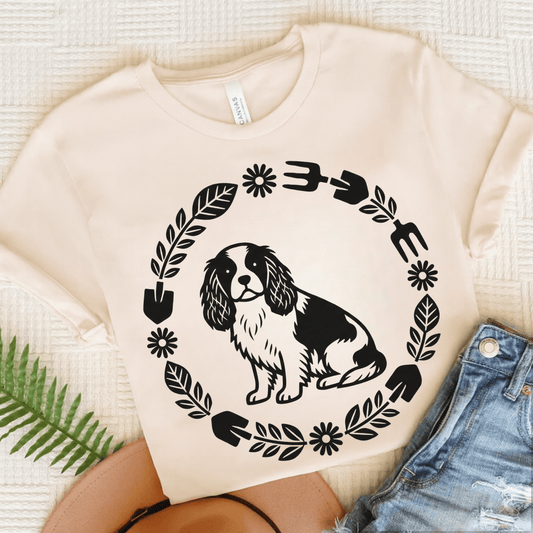 Cavalier Gardening Gardener Unisex Tshirt Natural