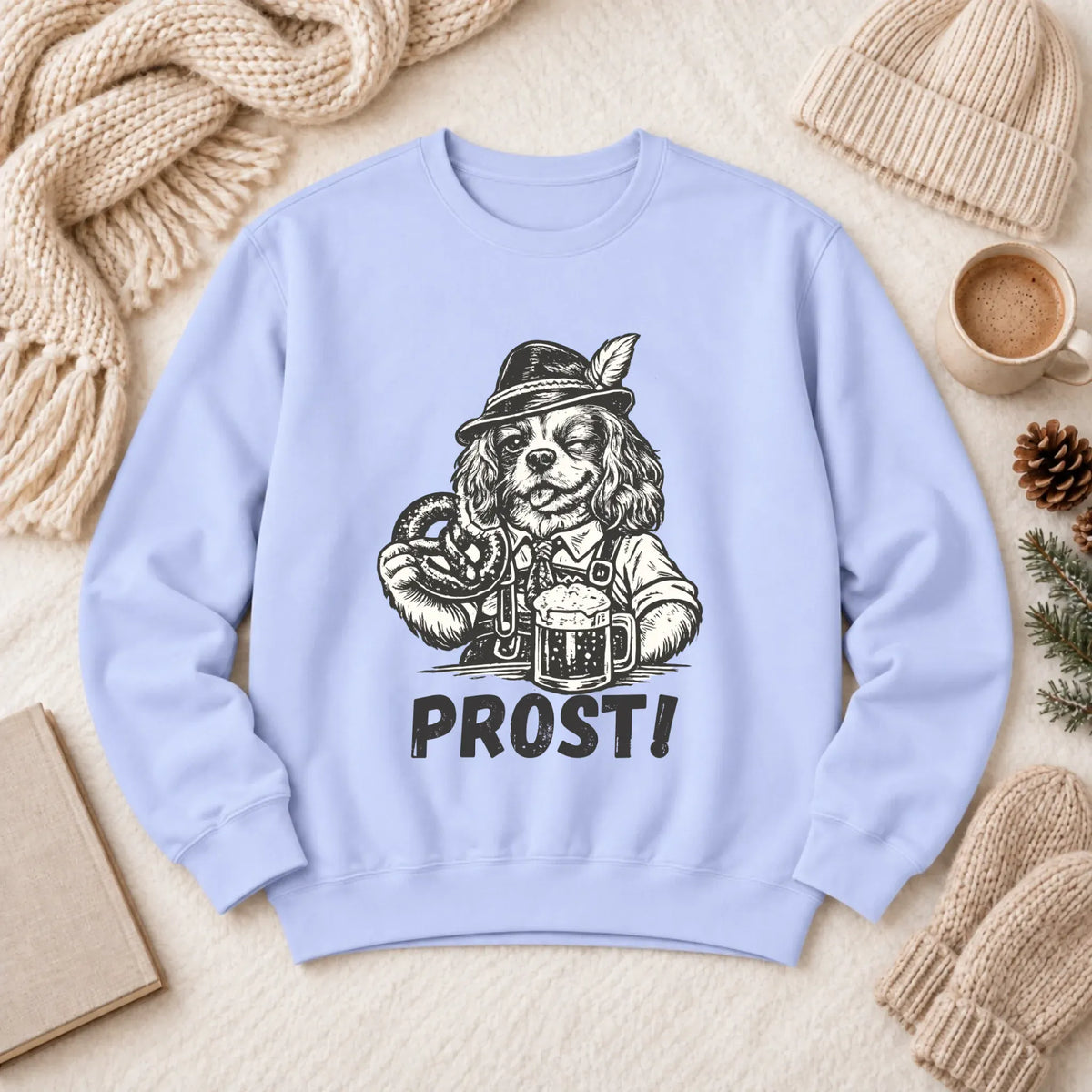 Cavalier Germany Oktoberfest Unisex Sweatshirt Hydrangea