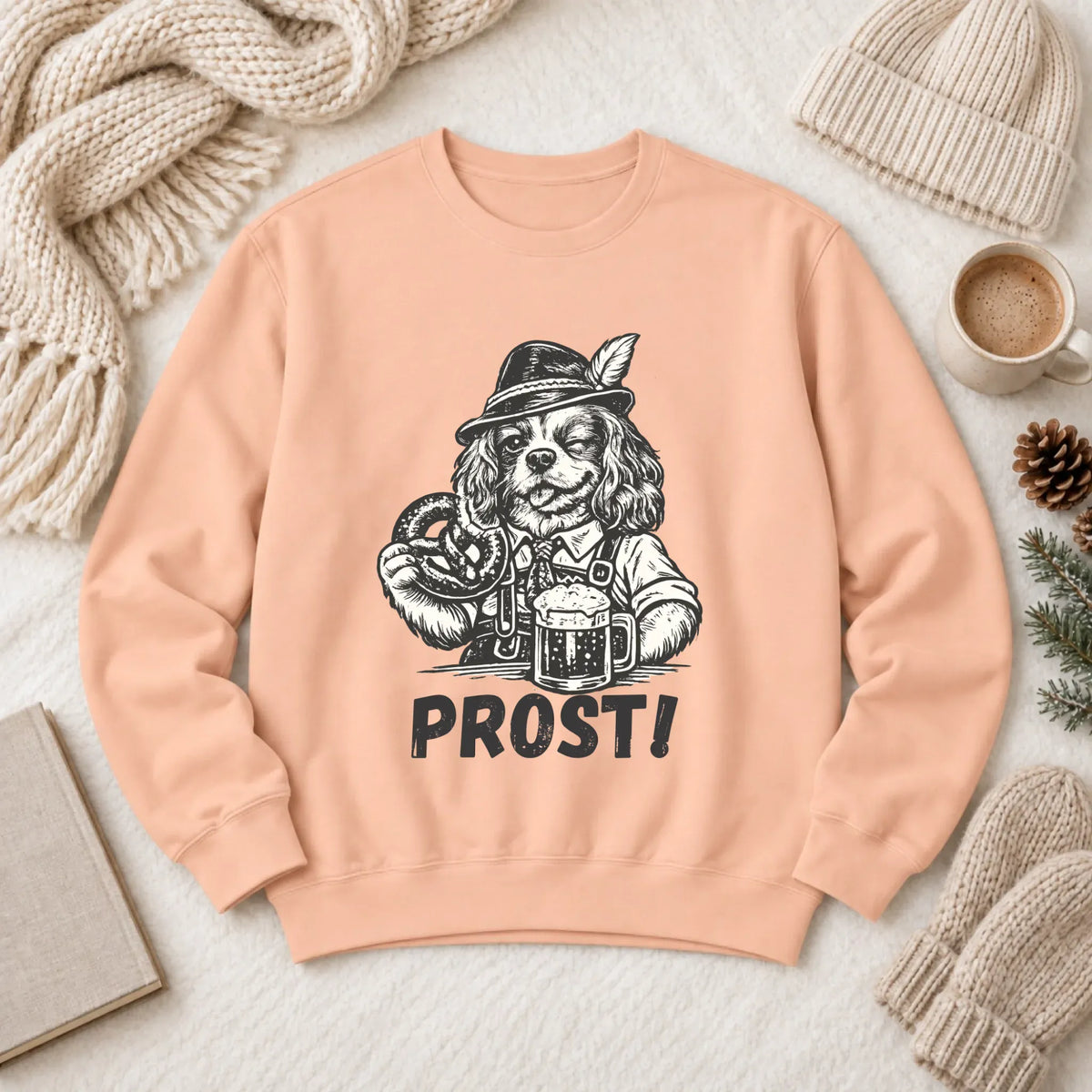 Cavalier Germany Oktoberfest Unisex Sweatshirt Peachy