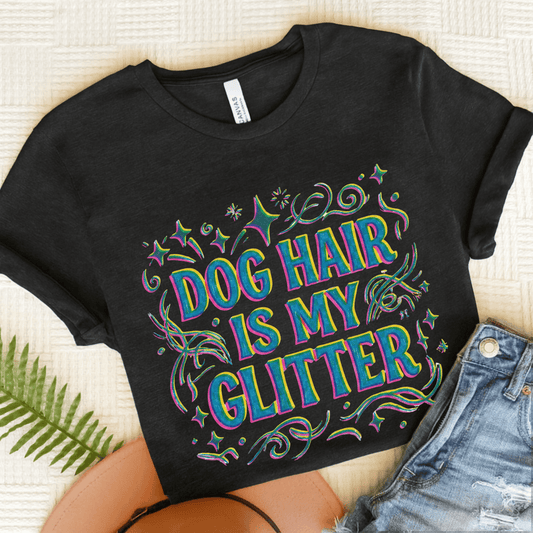 Golden Retriever Glitter Dog Hair Unisex TShirt Dark Grey Heather