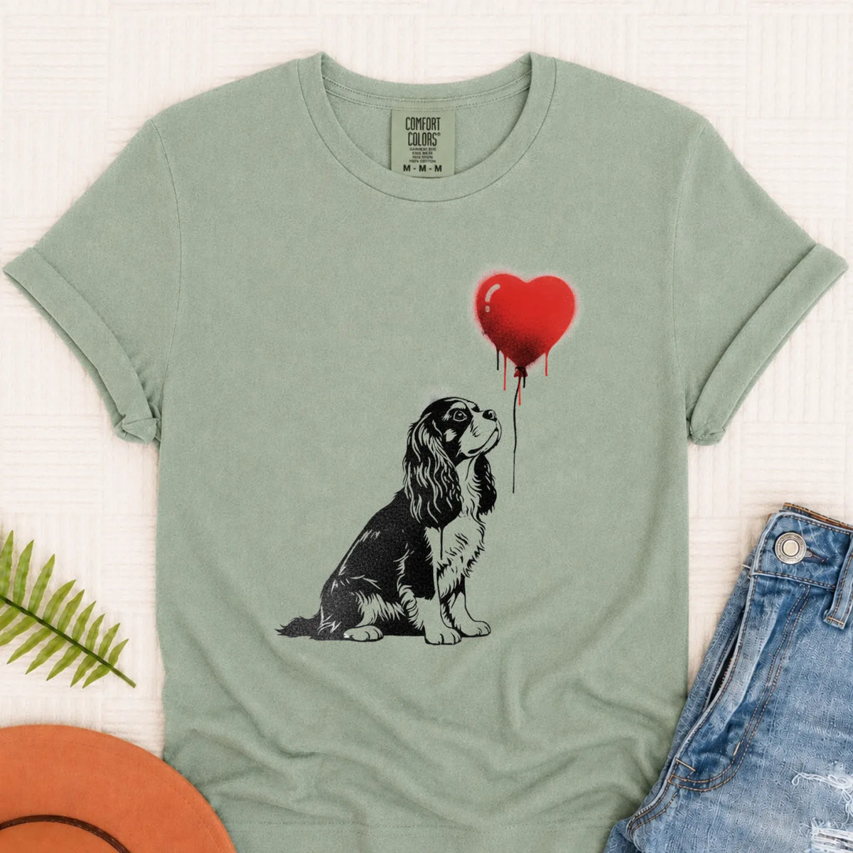 Cavalier Graffiti Street Heart Unisex Tshirt Bay