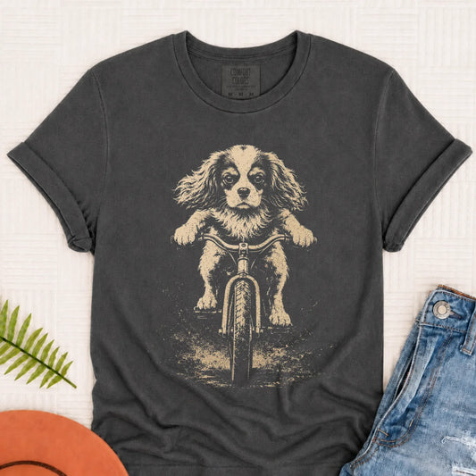 Cavalier Grunge Biking Unisex TShirt Pepper