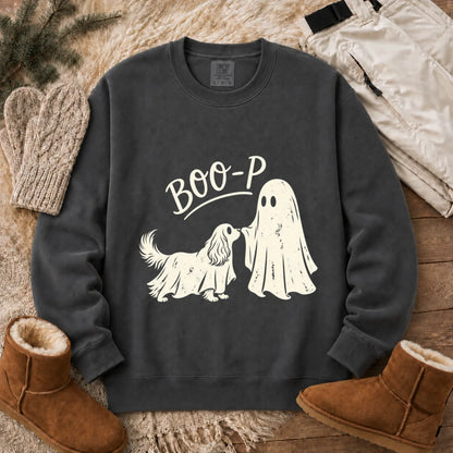 Sweatshirt Pepper / S Cavalier Halloween Boop Ghost Dog Unisex Sweatshirt