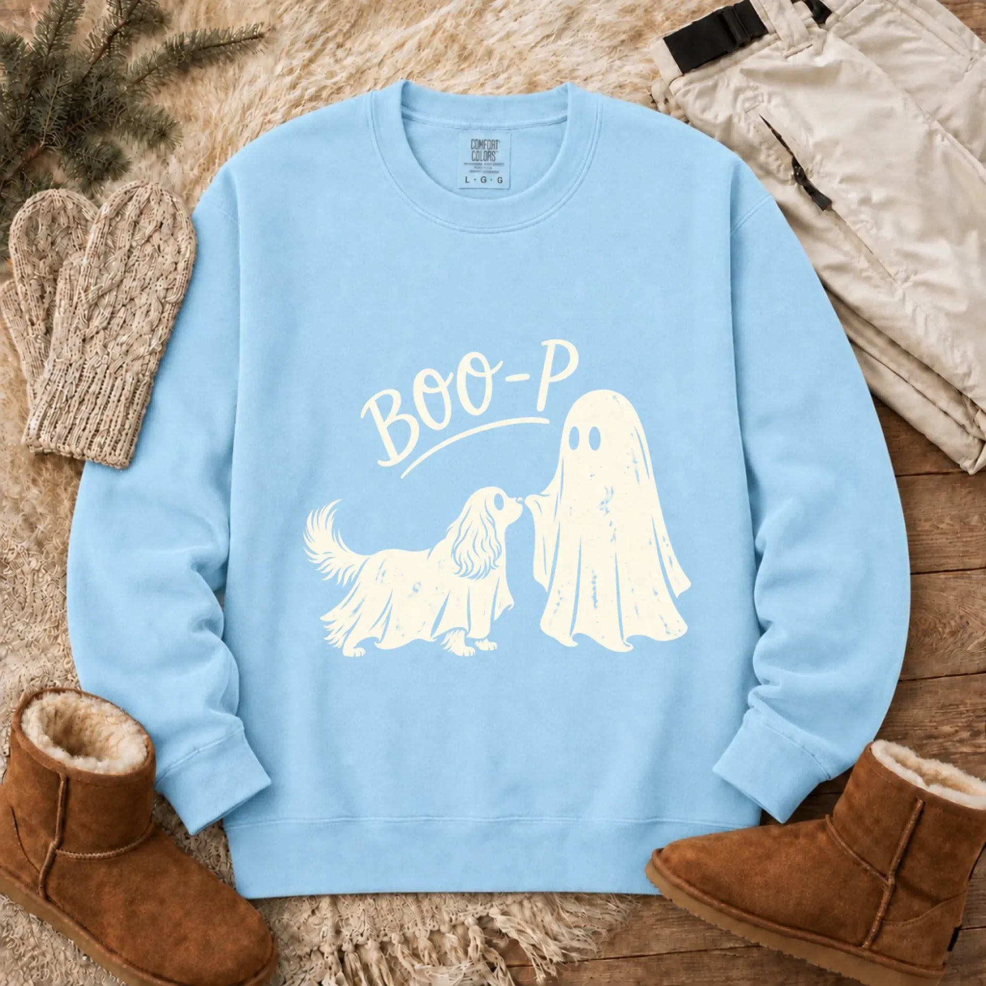 Sweatshirt Cavalier Halloween Boop Ghost Dog Unisex Sweatshirt
