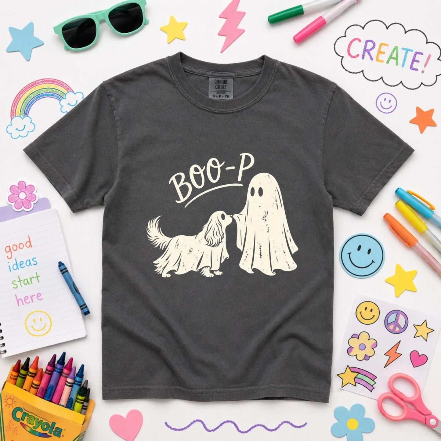 Youth Tshirt Pepper / XS Cavalier Halloween Boop Ghost Dog Unisex YOUTH Tshirt