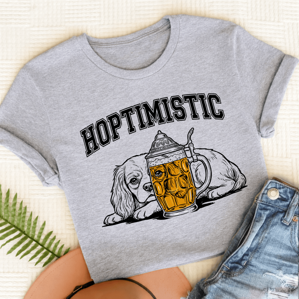 Cavalier Hoptimistic Beer Unisex TShirt Sport Grey