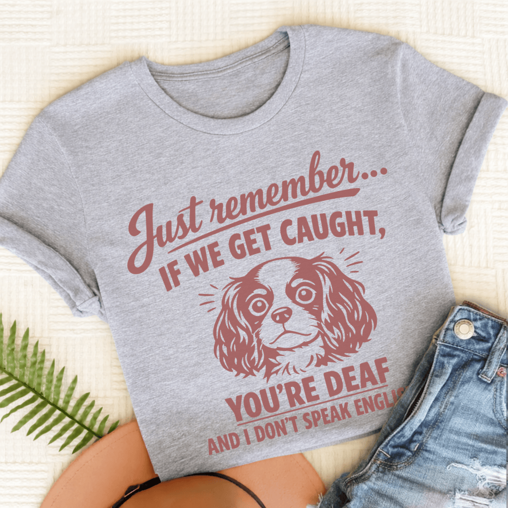 Cavalier If We Get Caught Unisex TShirt Sport Grey
