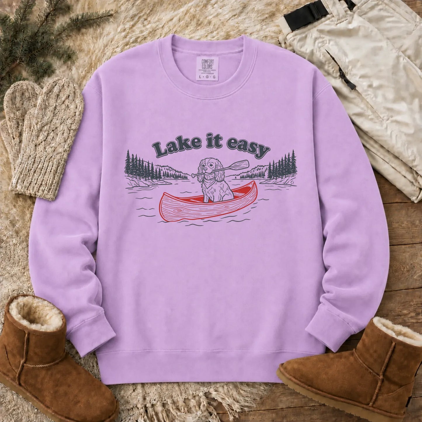 Customizer CC Light Sweatshirt / Orchid / S Cavalier Kayaking Lake Summer Camp Sweatshirt
