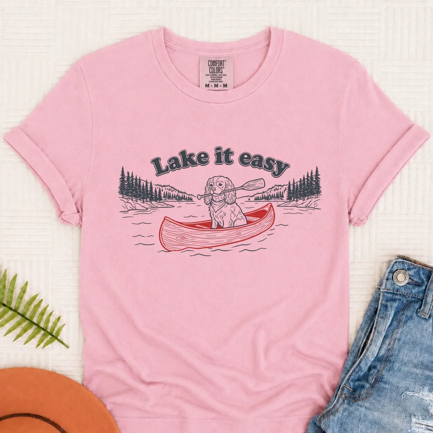 Customizer Monster Light 1717 / Blossom / S Cavalier Kayaking Lake Summer Camp TShirt