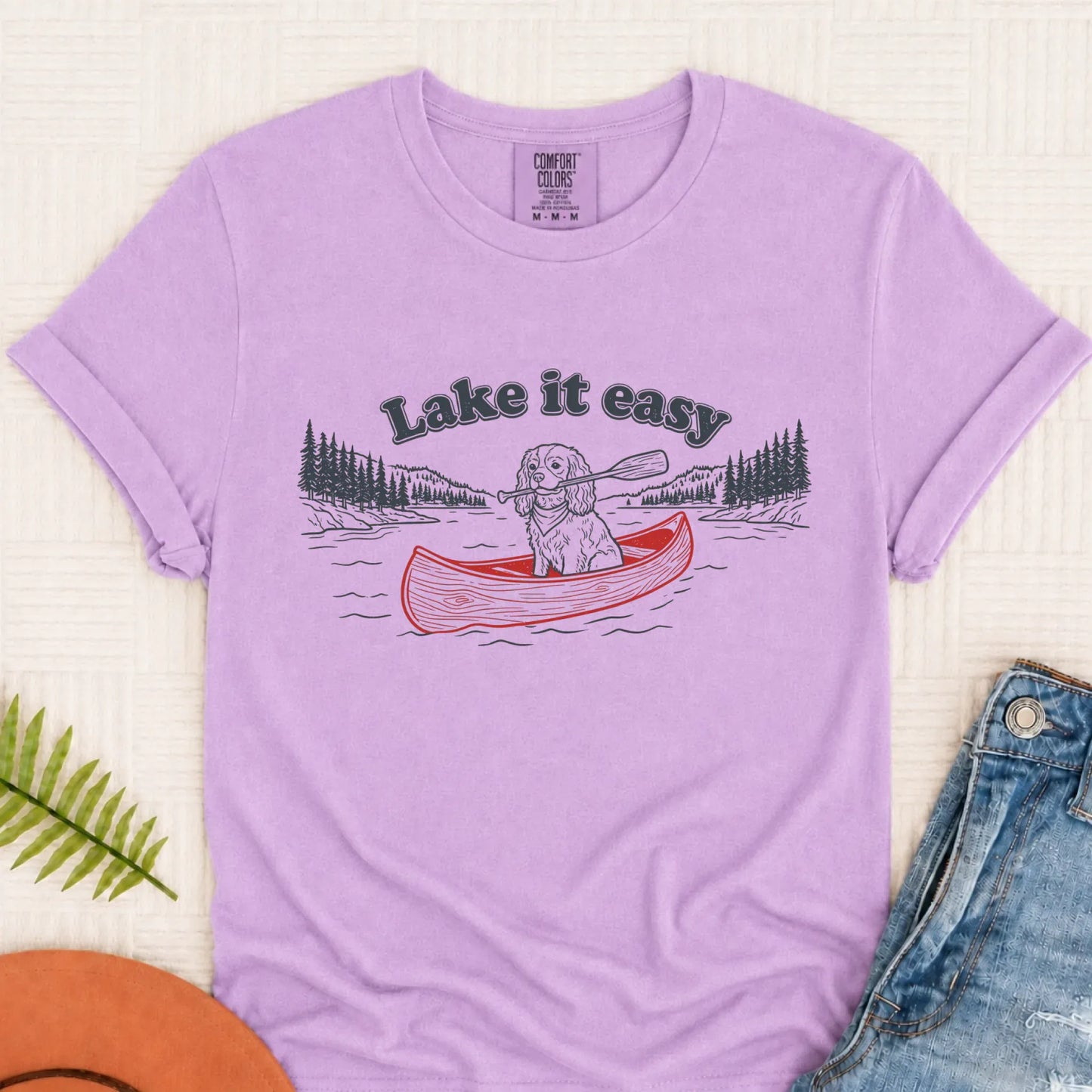 Customizer Monster Light 1717 / Orchid / S Cavalier Kayaking Lake Summer Camp TShirt