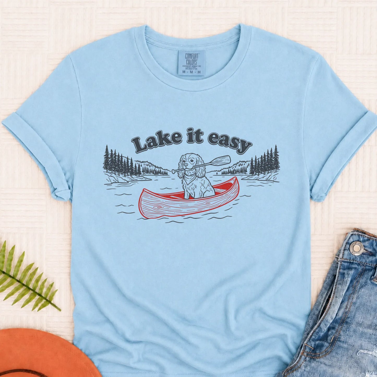 Customizer Monster Light 1717 / Chambray / S Cavalier Kayaking Lake Summer Camp TShirt