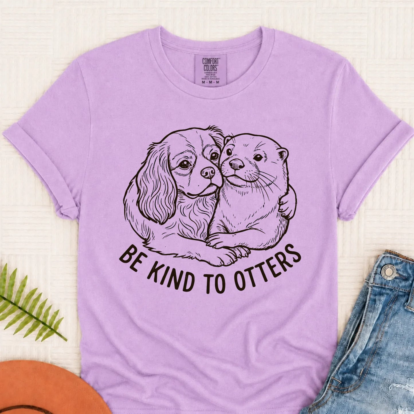 Cavalier Kind to Otters Unisex TShirt Orchid