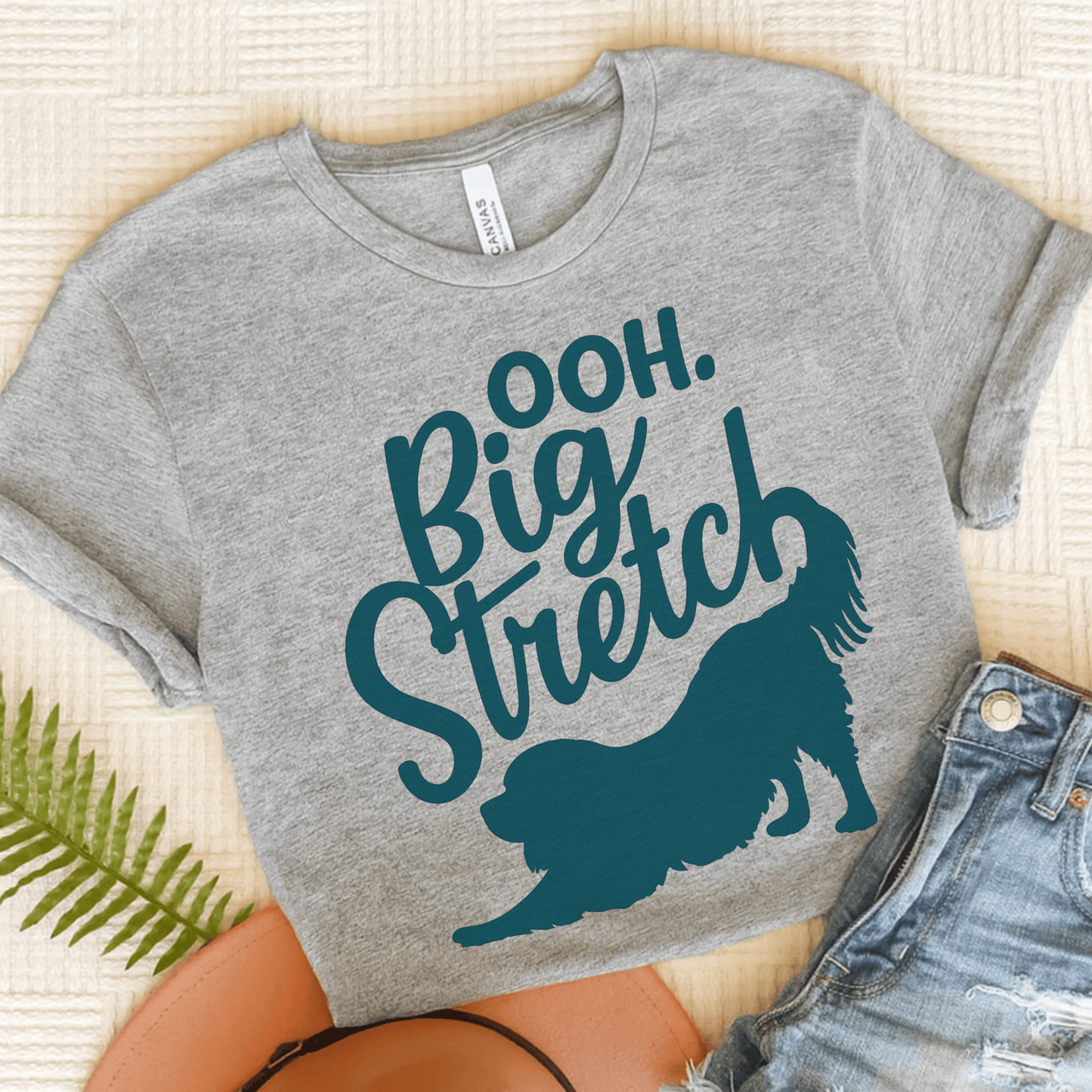 Cavalier King Charles Big Stretch Unisex TShirt Athletic Heather