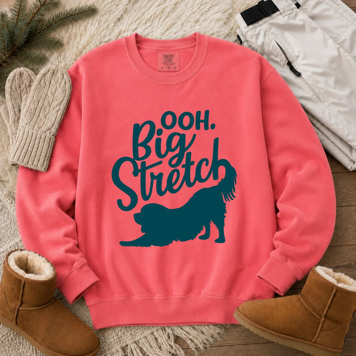 Cavalier King Charles Big Stretch Yoga Unisex Sweatshirt Watermelon