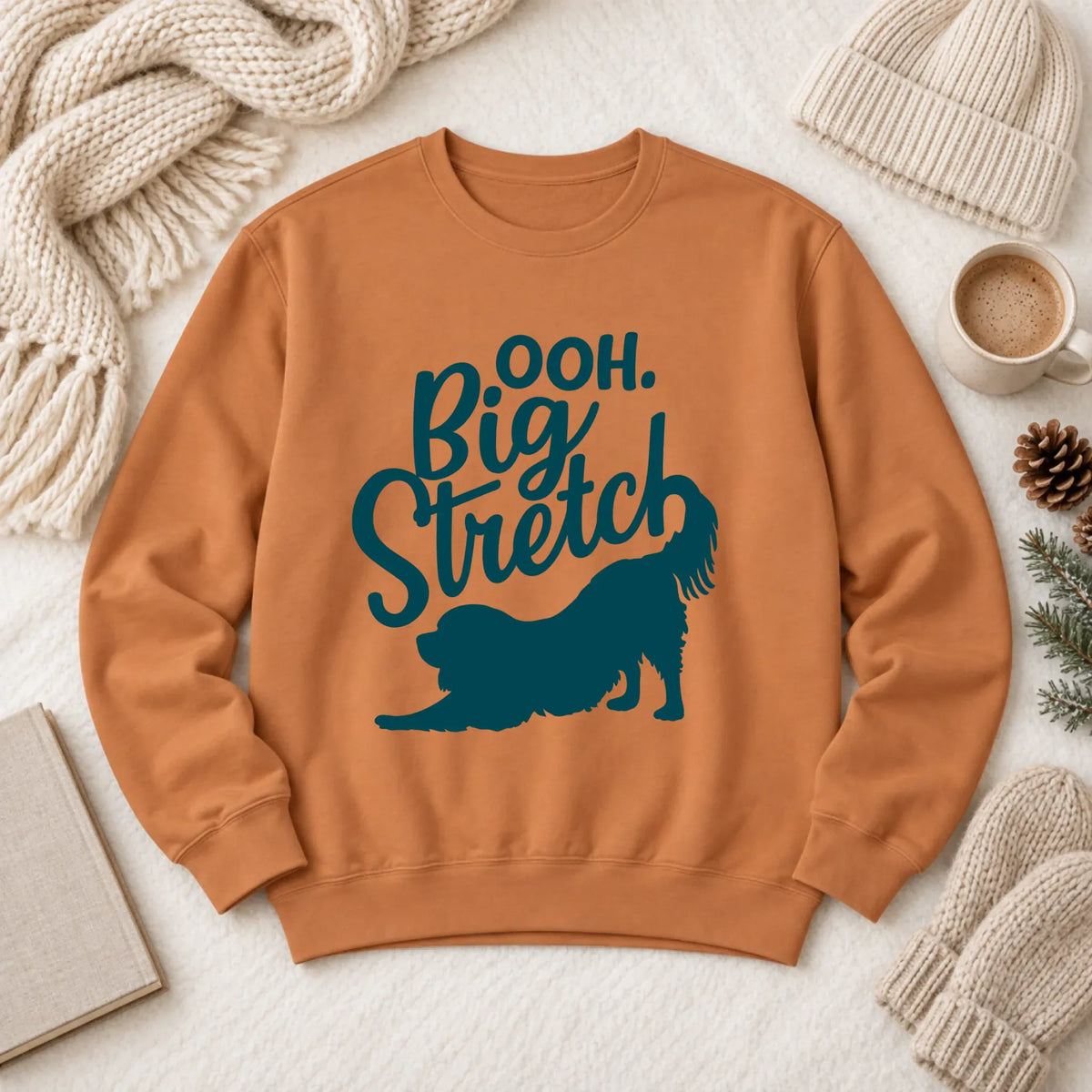 Cavalier King Charles Big Stretch Yoga Unisex Sweatshirt Yam