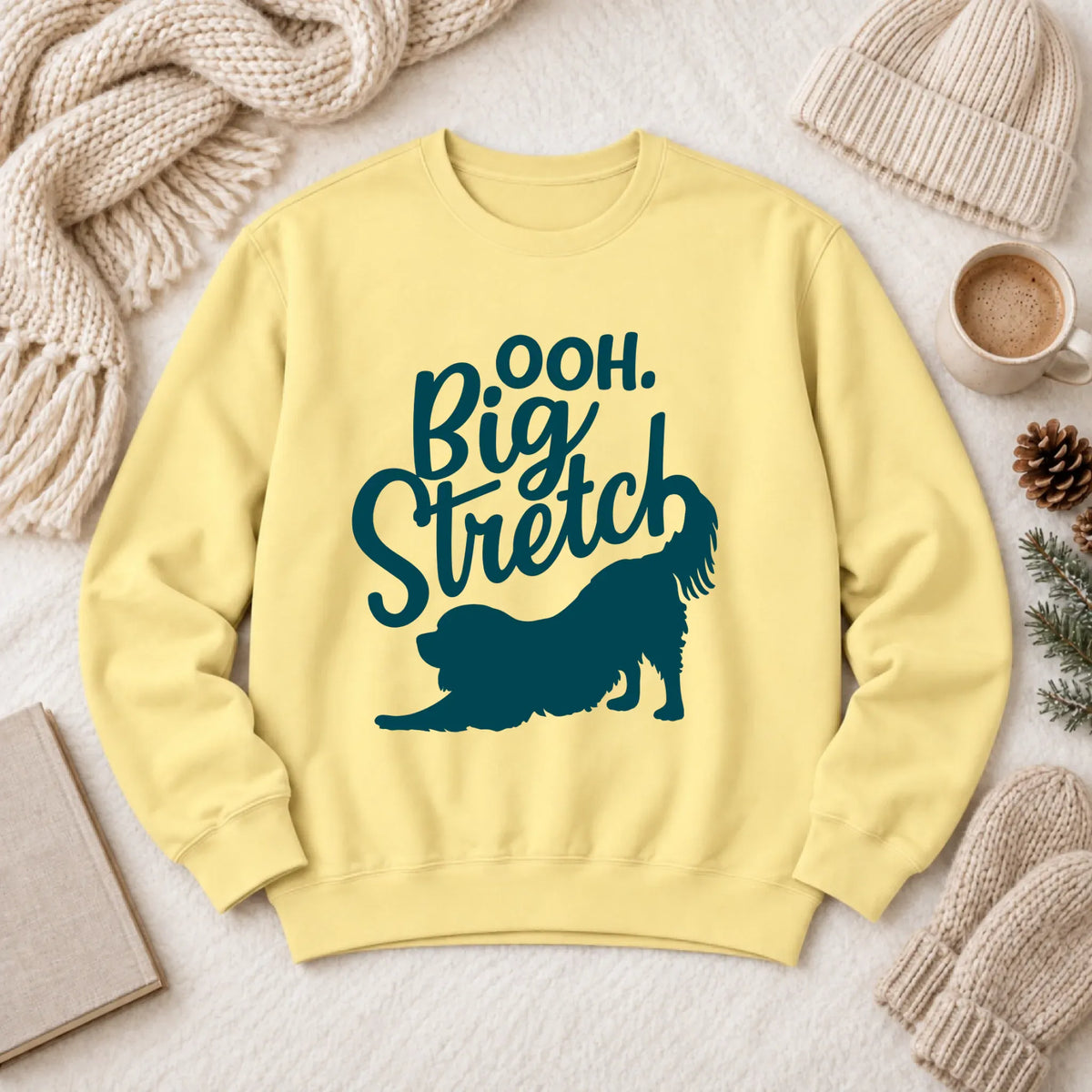 Cavalier King Charles Big Stretch Yoga Unisex Sweatshirt Butter