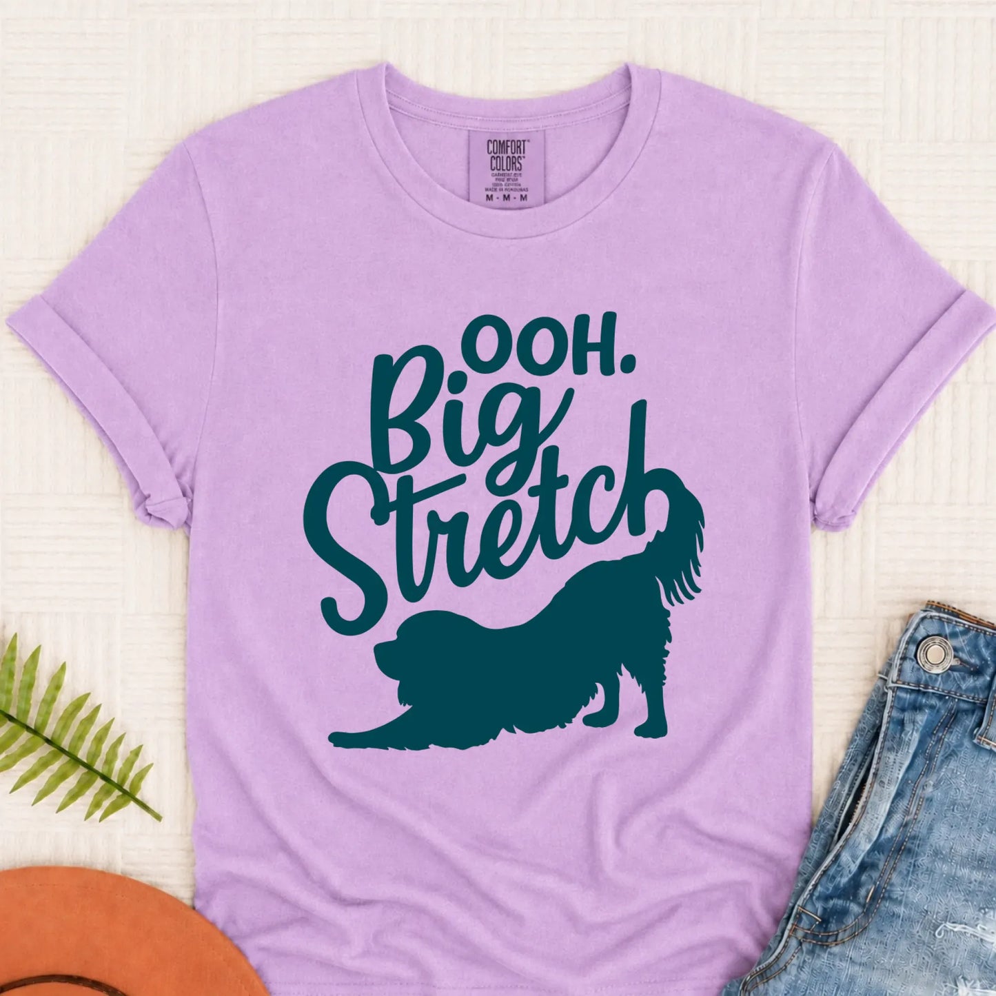 Cavalier King Charles Big Stretch Yoga Unisex TShirt Orchid