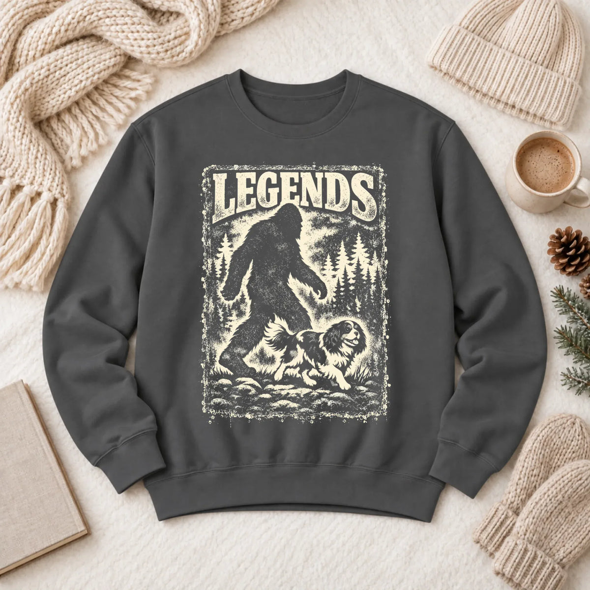 Cavalier King Charles Bigfoot Unisex Sweatshirt Pepper