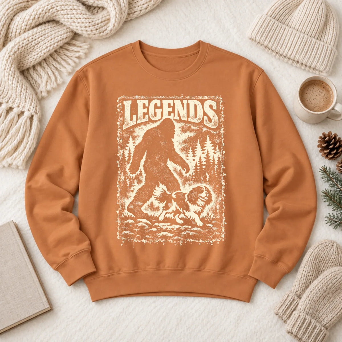 Cavalier King Charles Bigfoot Unisex Sweatshirt Yam