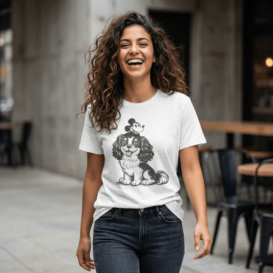 Cavalier Cartoon Mouse Unisex TShirt