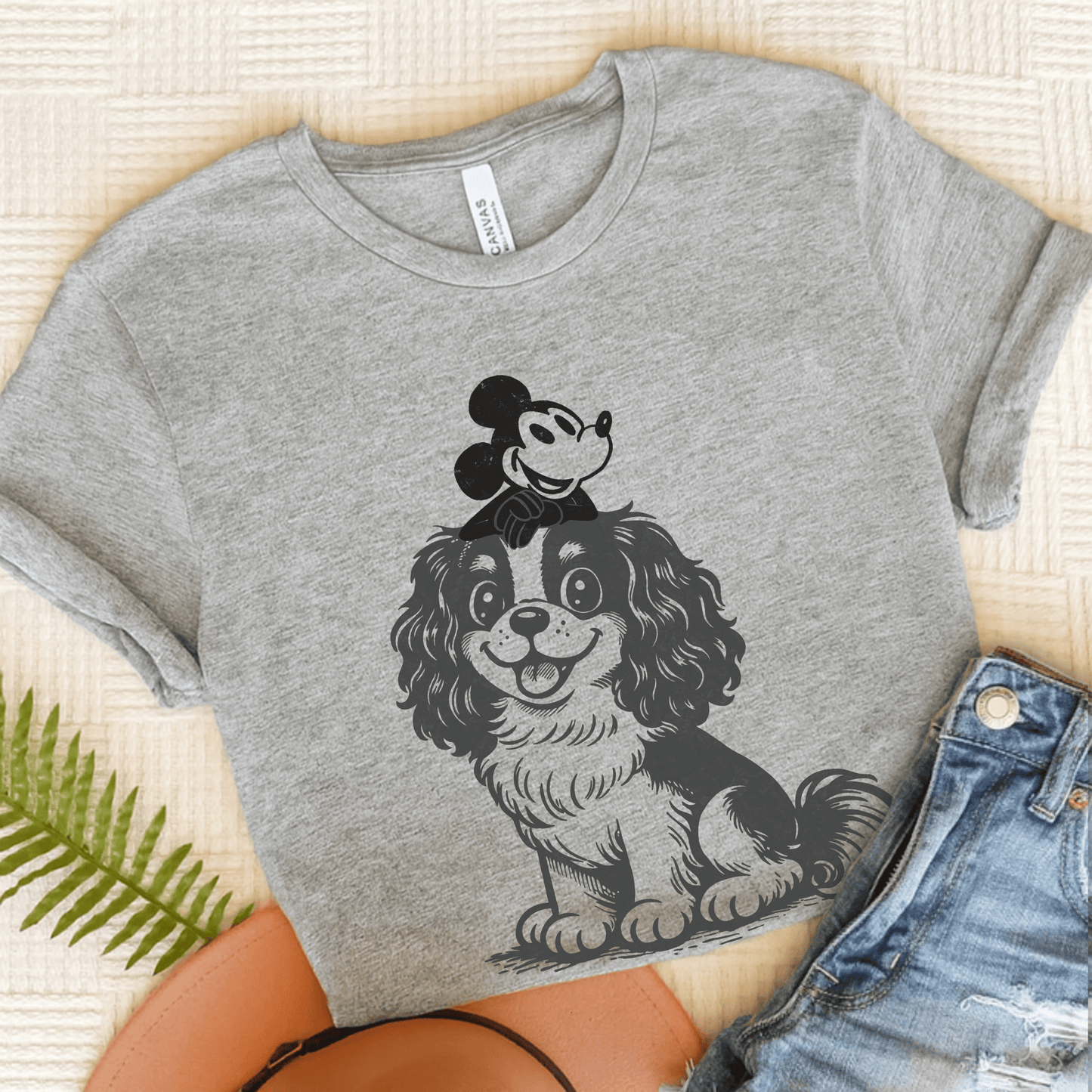 Cavalier Cartoon Mouse Unisex TShirt Athletic Heather