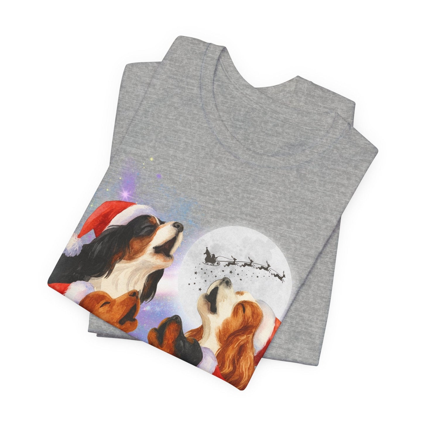 Printify T-Shirt Cavalier King Charles Christmas Howliday TShirt