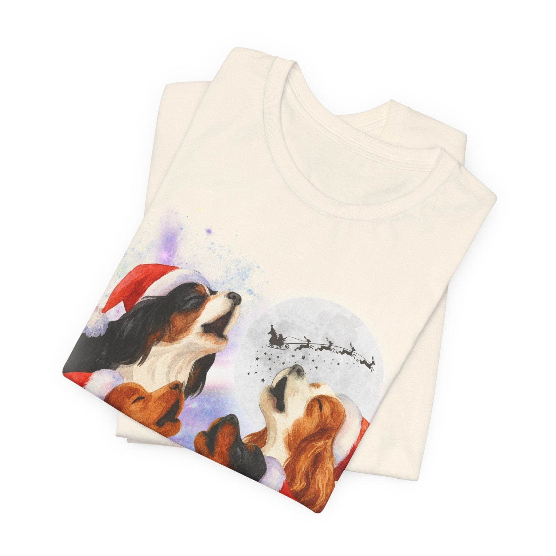 Printify T-Shirt Cavalier King Charles Christmas Howliday TShirt