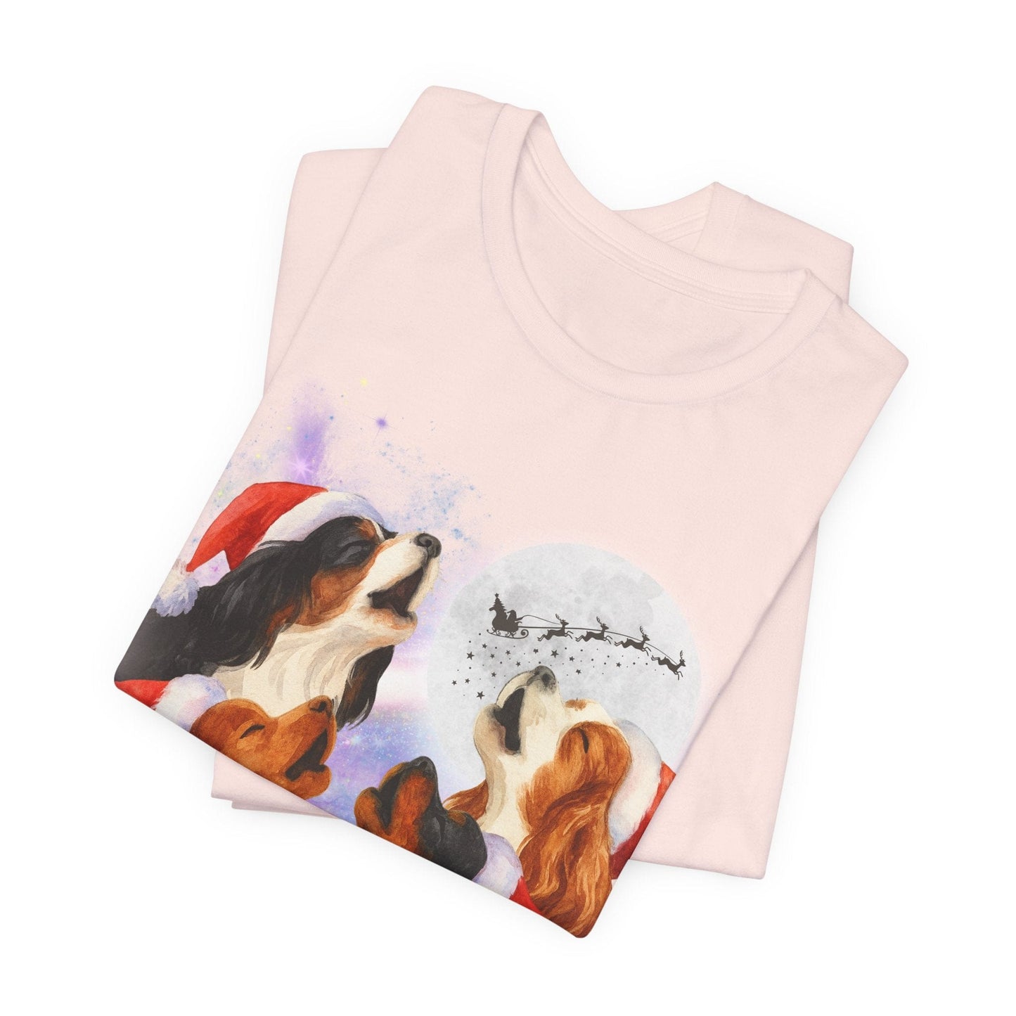 Printify T-Shirt Cavalier King Charles Christmas Howliday TShirt
