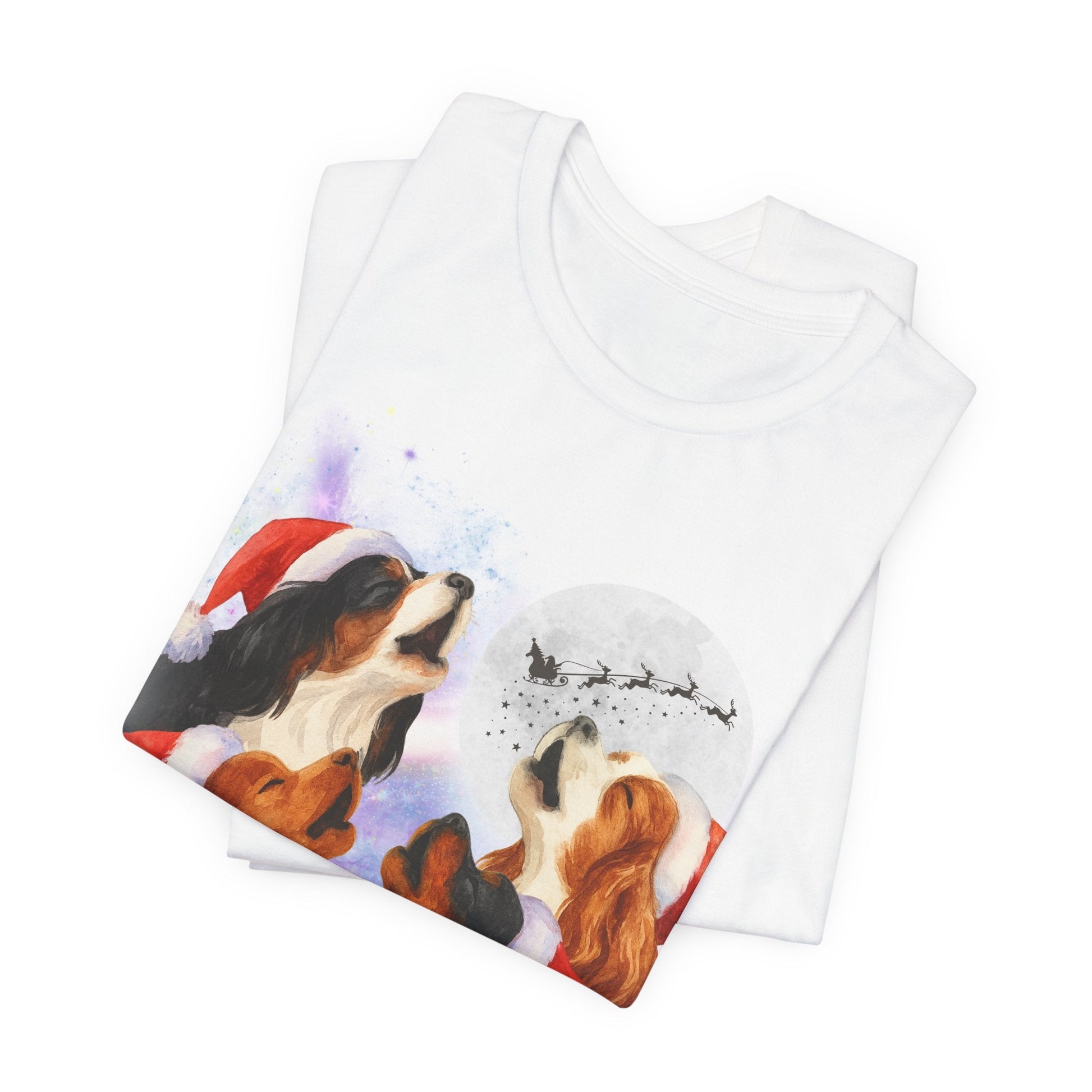 Printify T-Shirt Cavalier King Charles Christmas Howliday TShirt