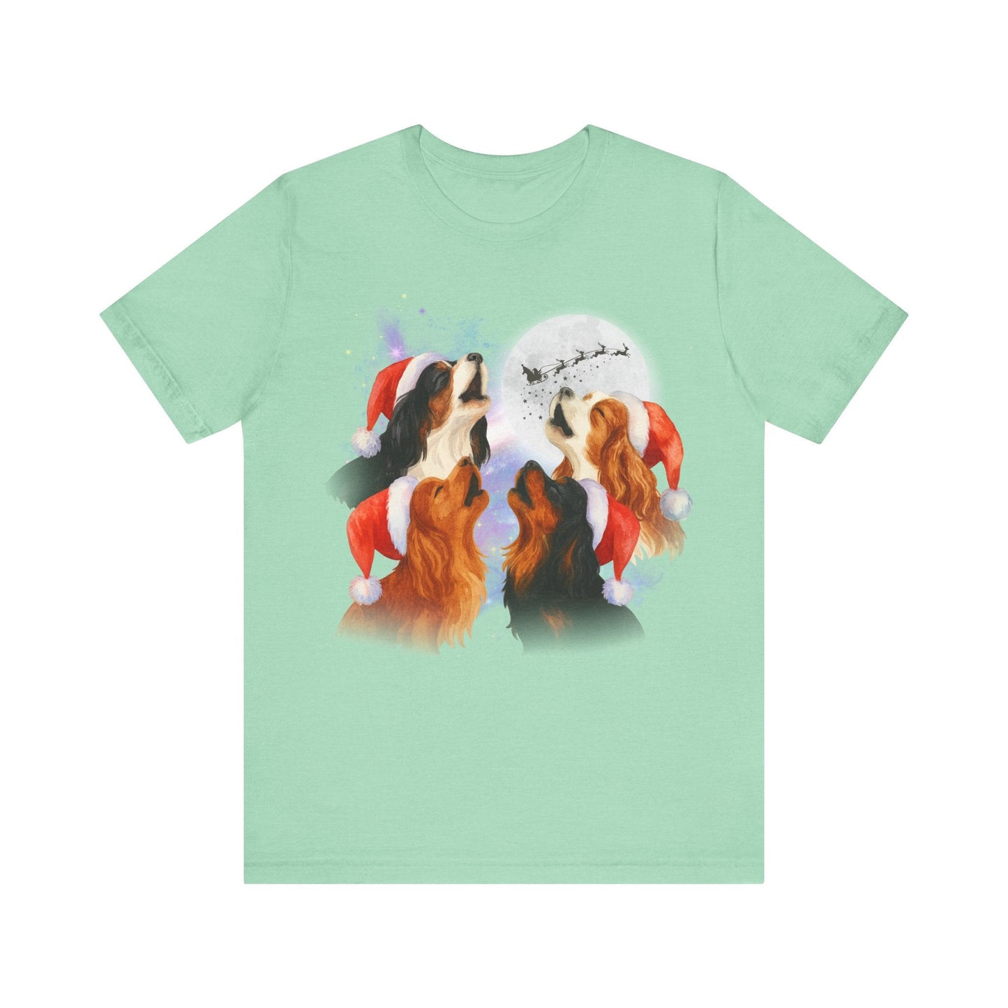 Printify T-Shirt Cavalier King Charles Christmas Howliday TShirt