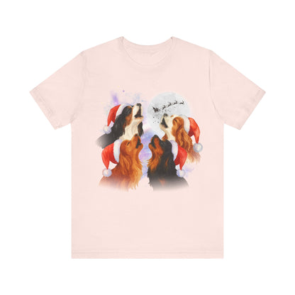 Printify T-Shirt Cavalier King Charles Christmas Howliday TShirt