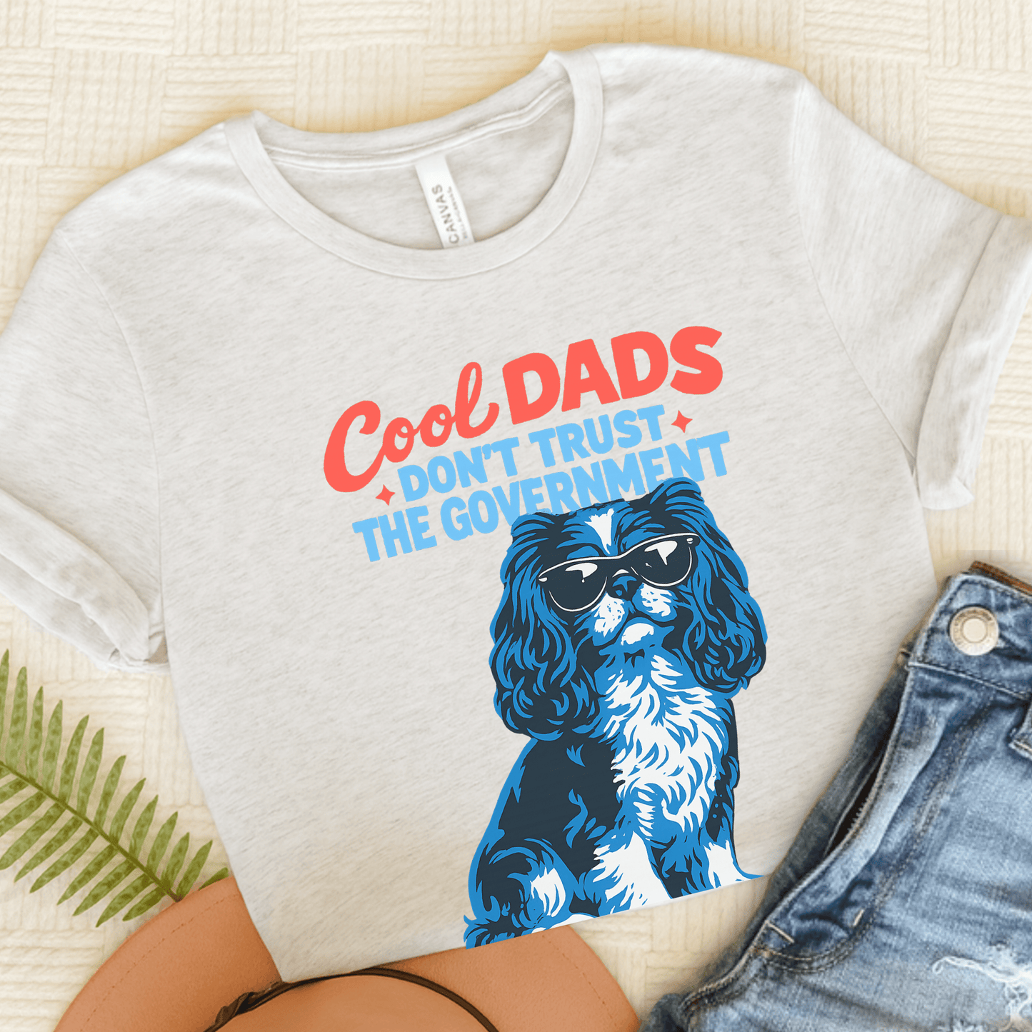 Cavalier Cool Dads Rebel Unisex TShirt Ash