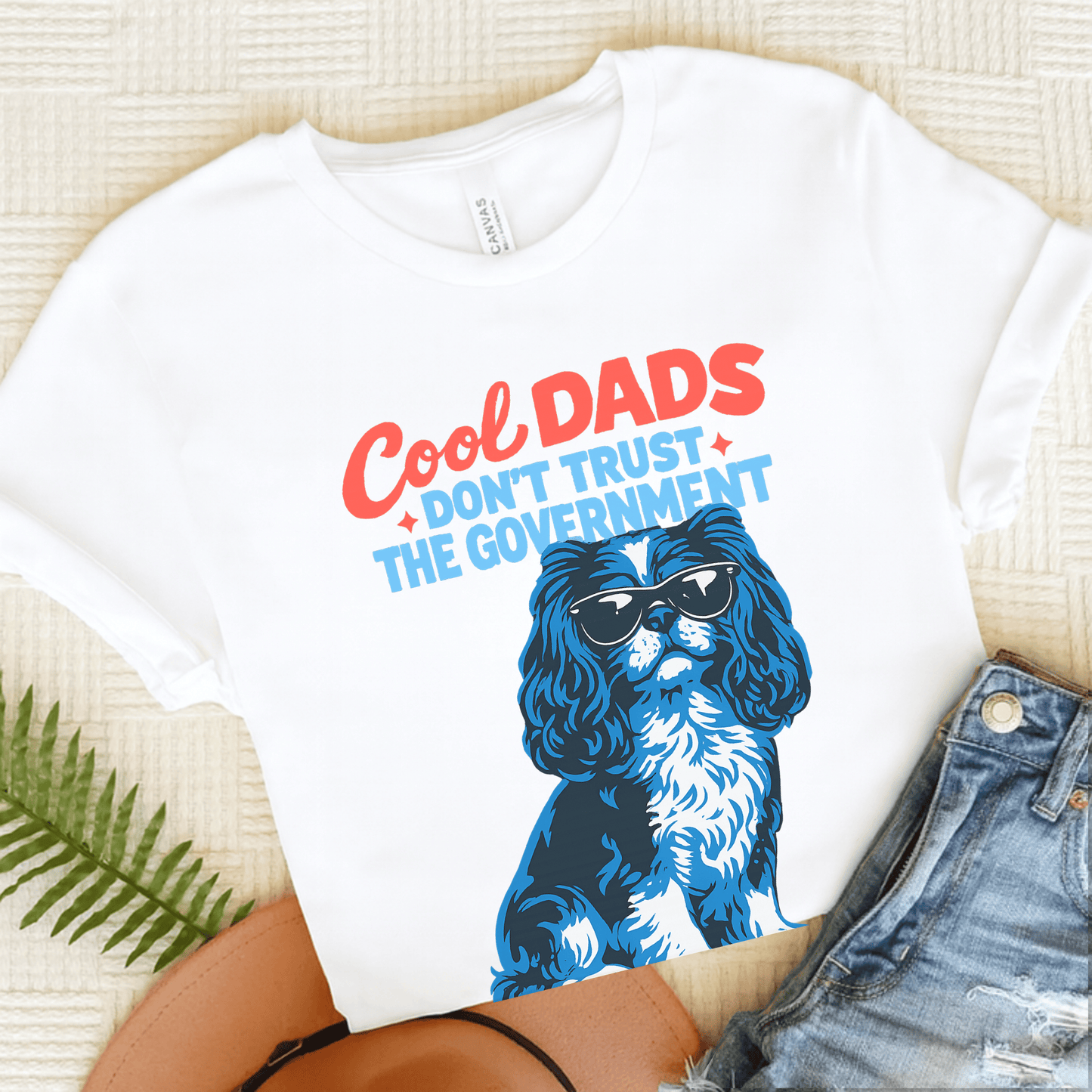 Cavalier Cool Dads Rebel Unisex TShirt White