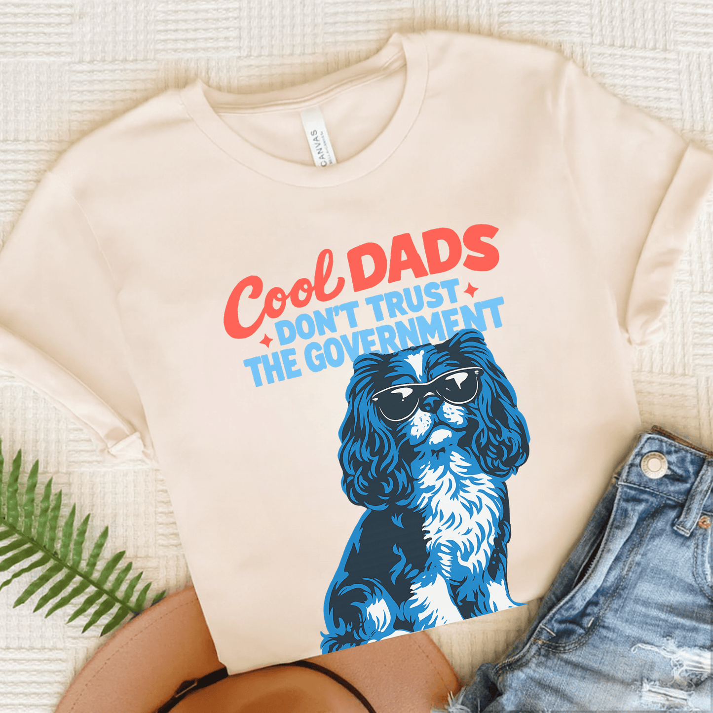 Cavalier Cool Dads Rebel Unisex TShirt Natural