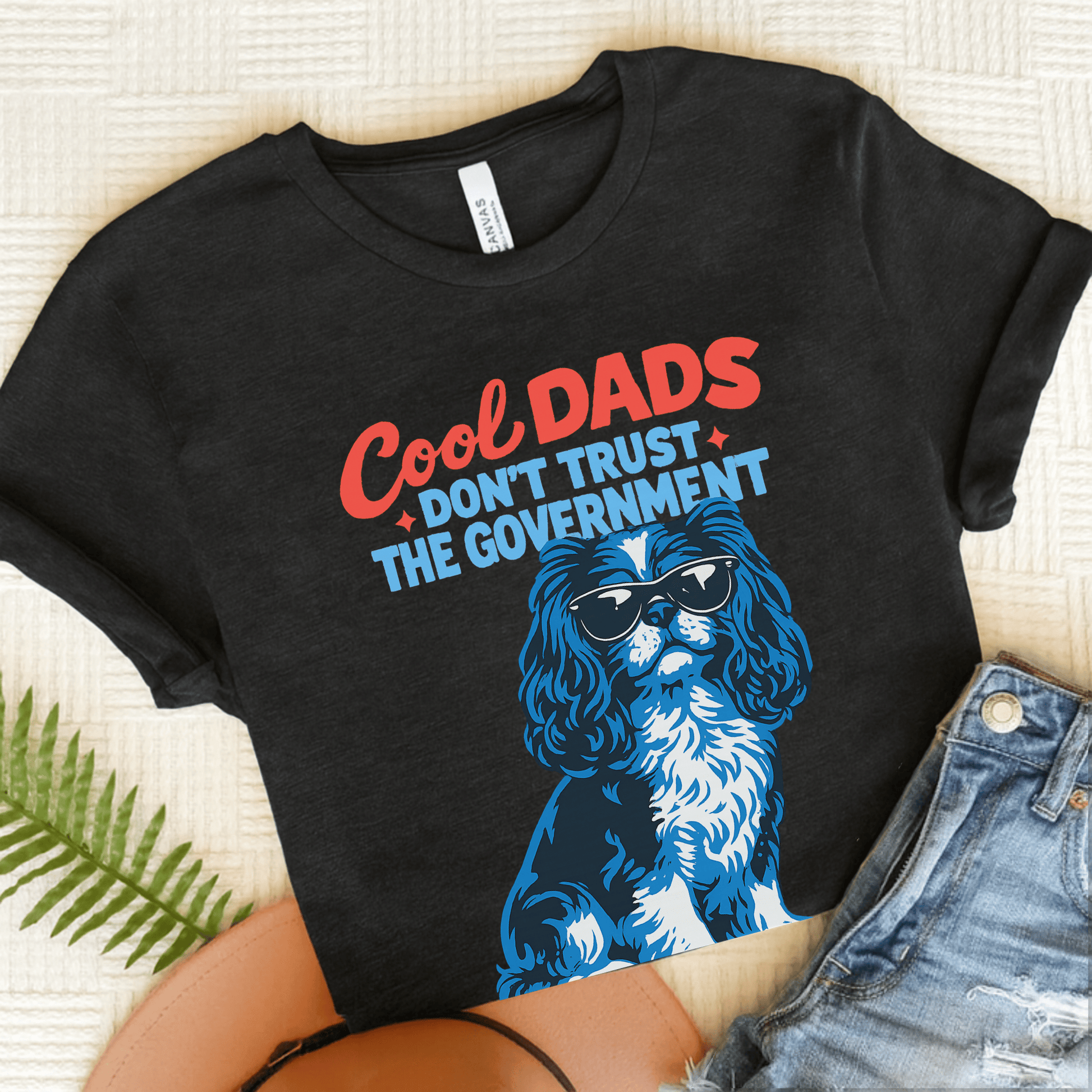Cavalier Cool Dads Rebel Unisex TShirt Dark Grey Heather