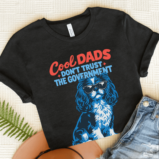 Cavalier Cool Dads Rebel Unisex TShirt Dark Grey Heather