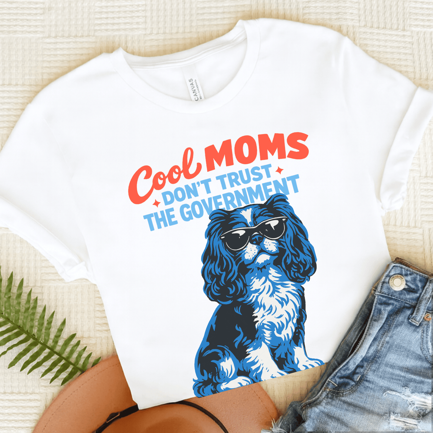 Cavalier Cool Moms Rebel Unisex TShirt White