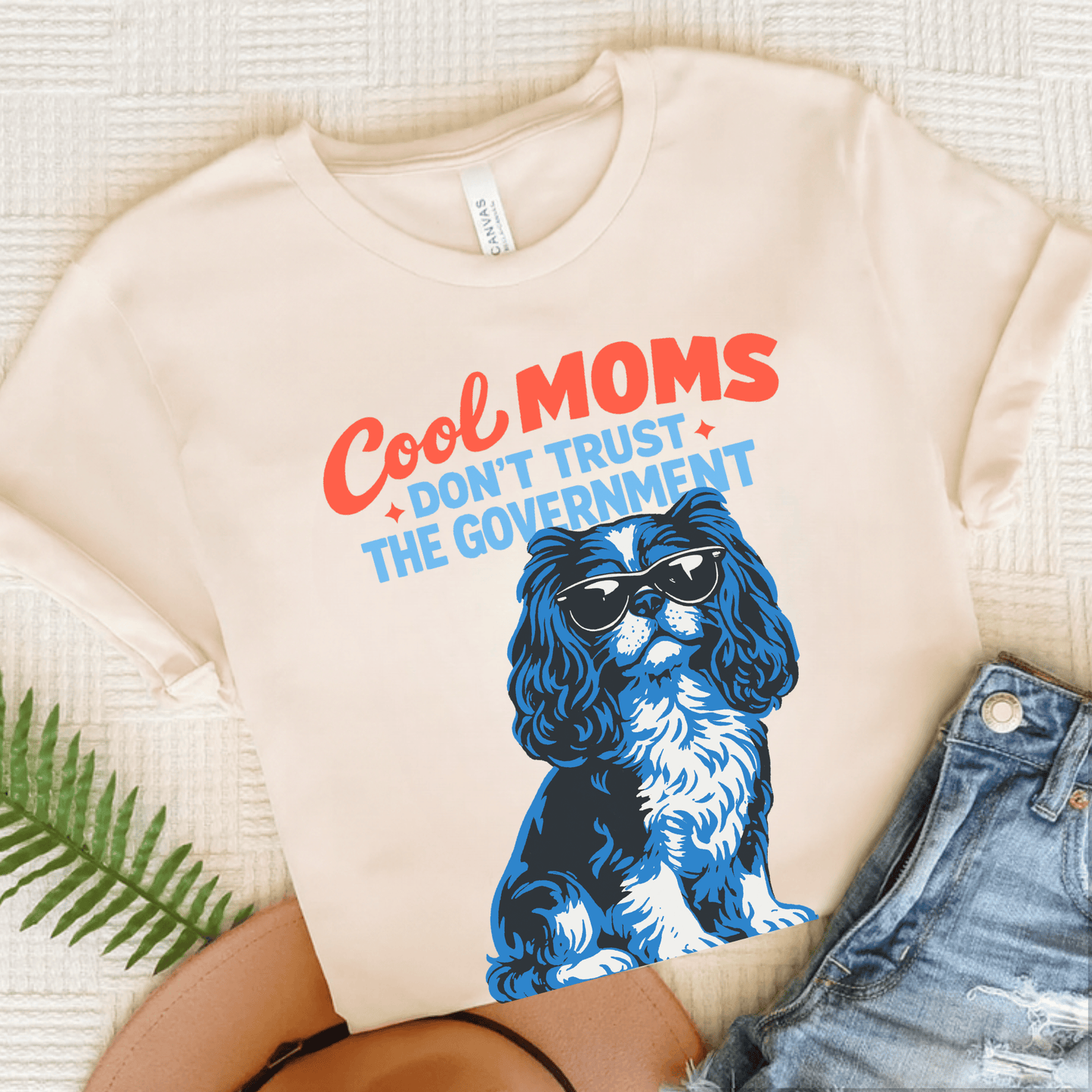 Cavalier Cool Moms Rebel Unisex TShirt Natural