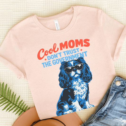 Cavalier Cool Moms Rebel Unisex TShirt Soft Pink