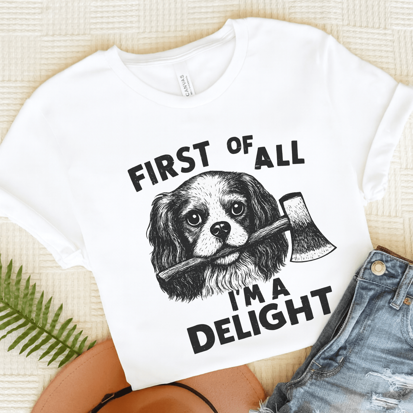 Cavalier King Charles Delight TShirt White