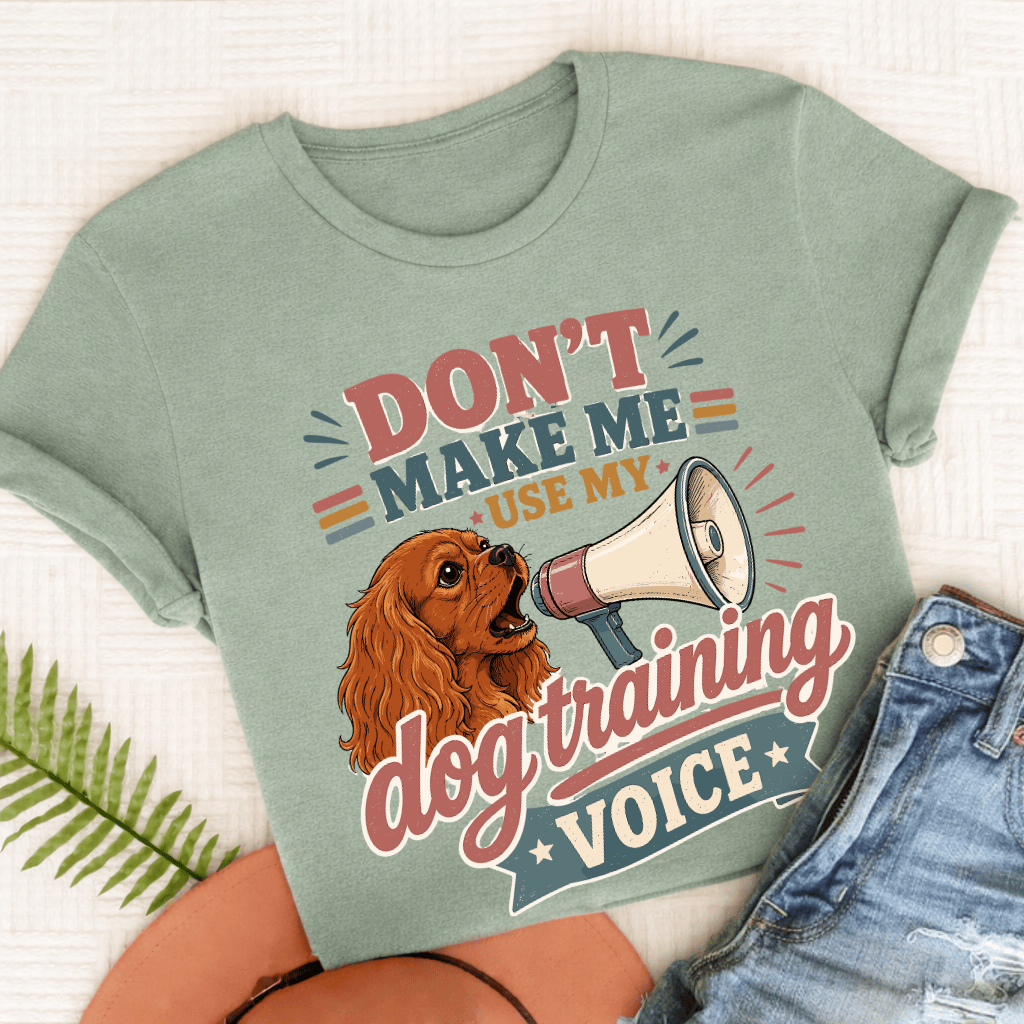 Cavalier King Charles Dog Training Voice Unisex TShirt Comfort Colors Bay