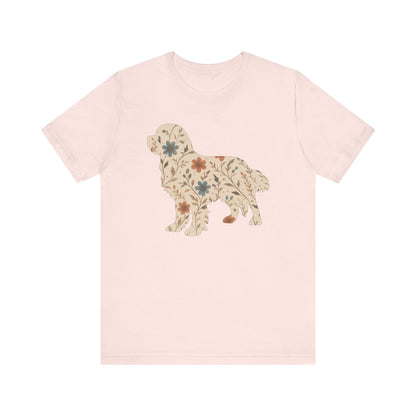 Printify T-Shirt Cavalier King Charles Floral Silhouette TShirt