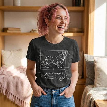 Cavalier King Charles Blueprint Unisex Tshirt