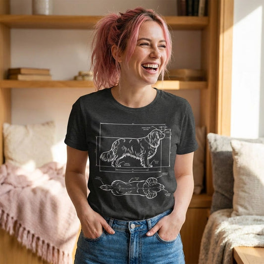 Cavalier King Charles Blueprint Unisex Tshirt