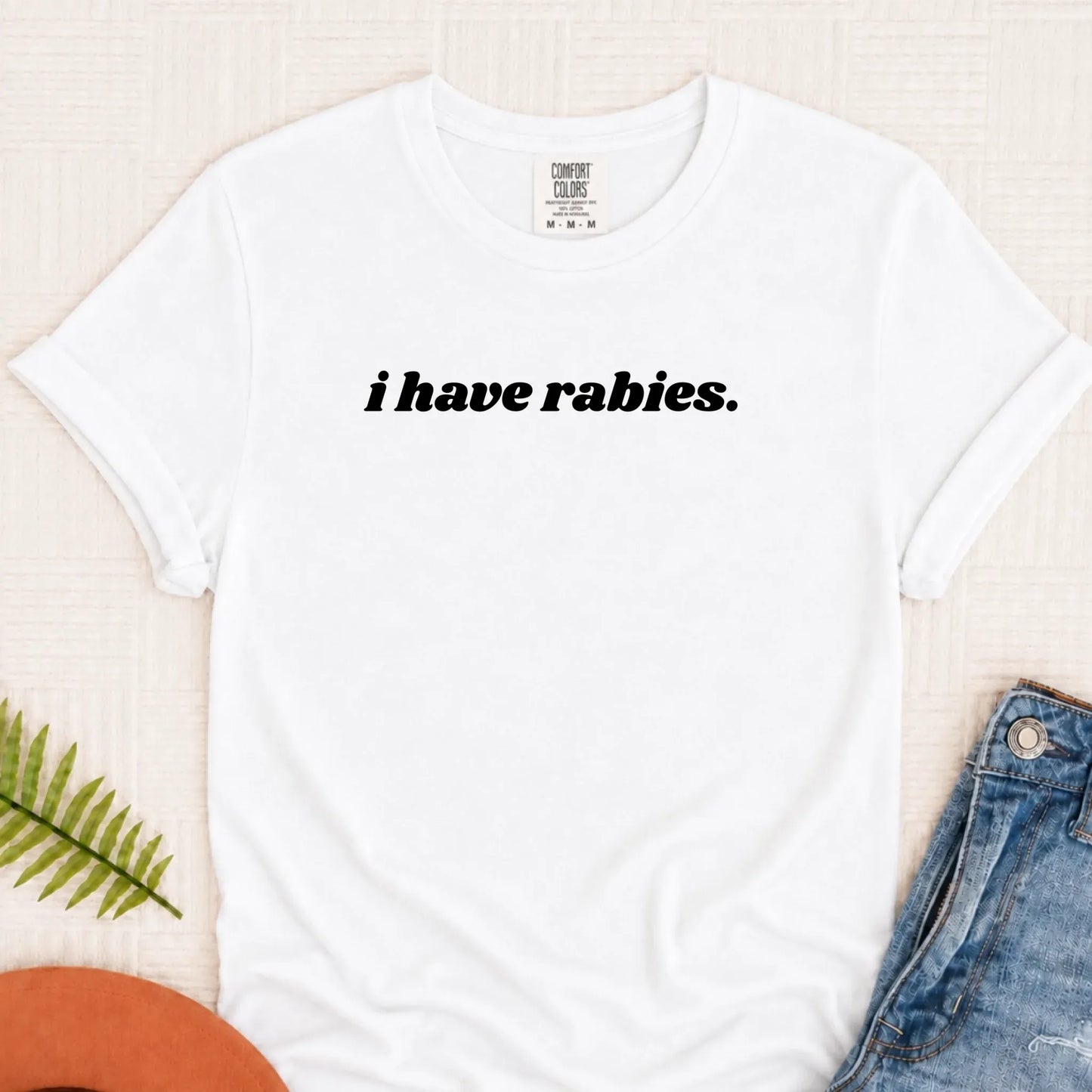T-Shirt White / S Cavalier King Charles Funny I Have Rabies Unisex Tshirt